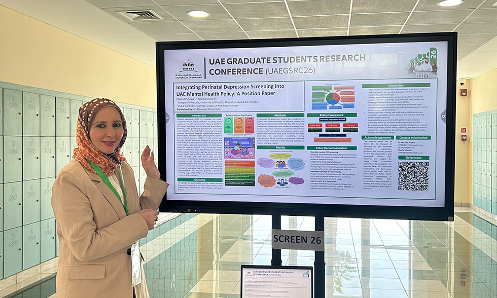College of Nursing Faculty Member Represents Dubai Medical University at UAE Graduate Students Research Conference 2026