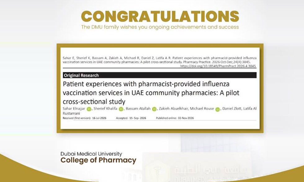 DMU Study Highlights the Future of Pharmacist-Led Immunization in the UAE
