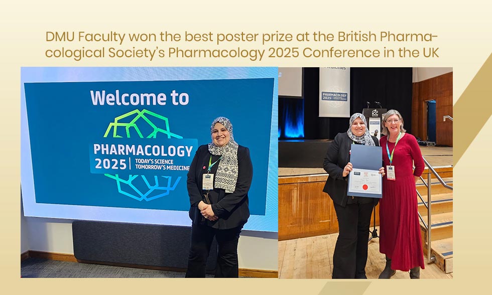 DMU Faculty won the best poster prize at the British Pharmacological Society’s Pharmacology 2025 Conference in the UK